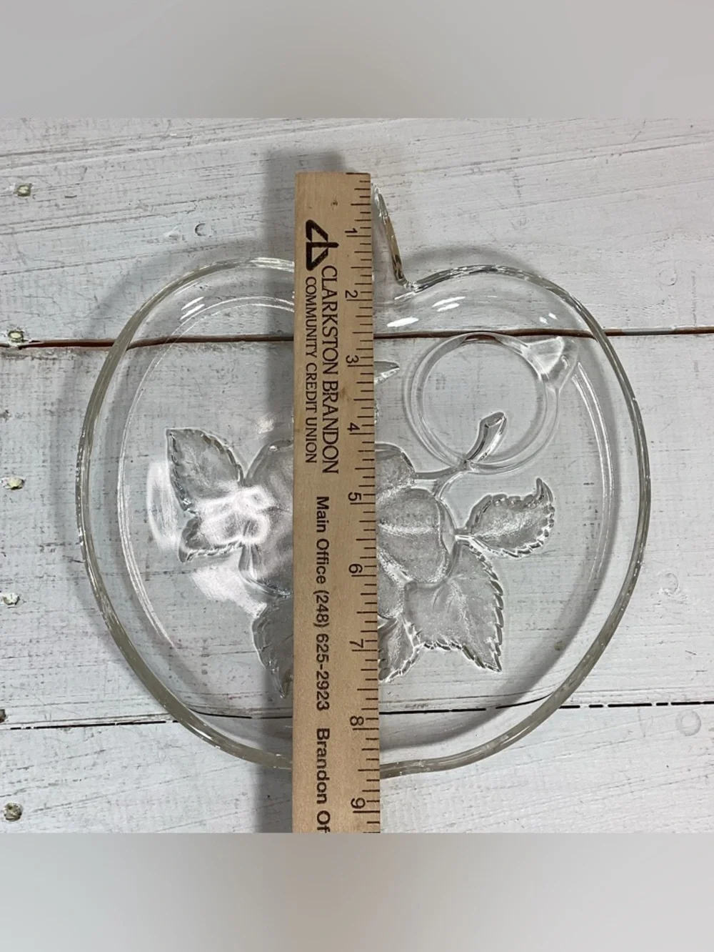 Glass Pair Vintage Hazel Atlas Apple Snack Luncheon Plates and Cups